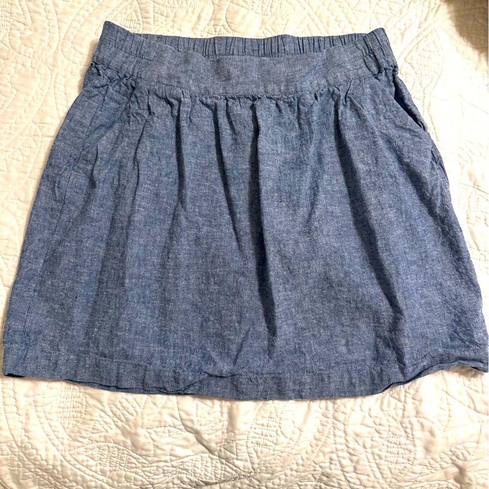 Blue Denim Skirt with pockets!